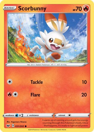 Scorbunny (031/202) (Premium Collection) [Sword & Shield: Base Set] | Mega City Incorporated