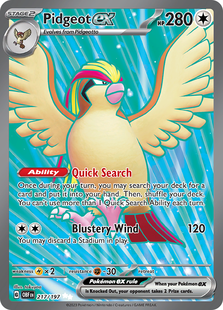 Pidgeot ex (217/197) [Scarlet & Violet: Obsidian Flames] | Mega City Incorporated