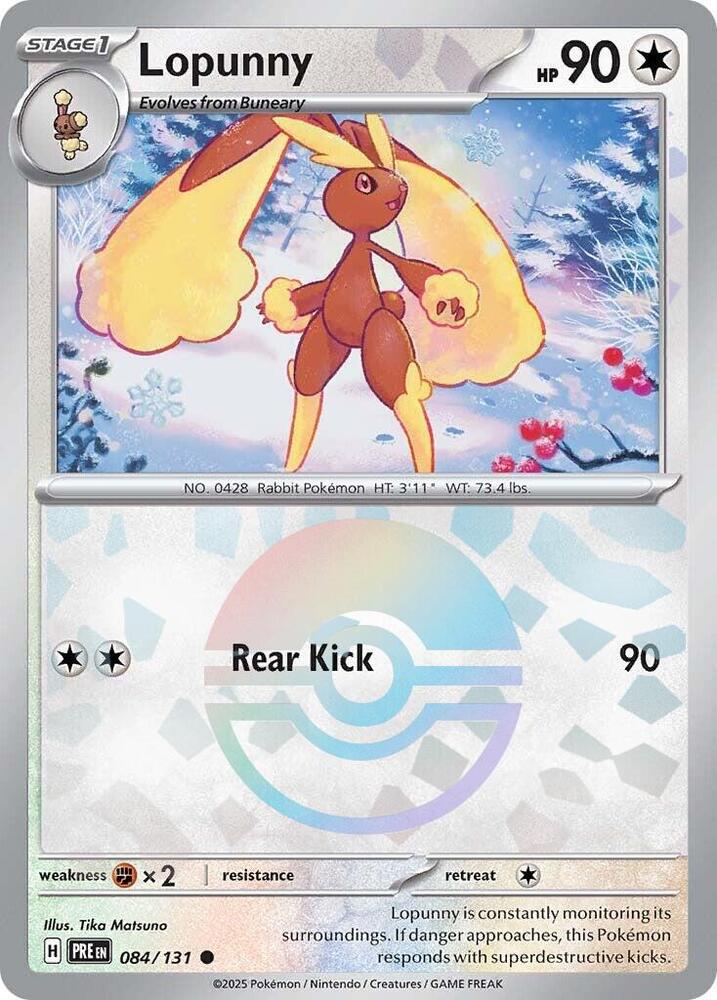 Lopunny (084/131) (Poke Ball Pattern) [Scarlet & Violet: Prismatic Evolutions] | Mega City Incorporated