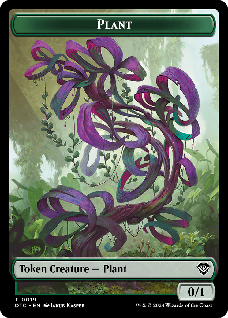 Plant Warrior // Plant Double-Sided Token [Outlaws of Thunder Junction Commander Tokens] | Mega City Incorporated