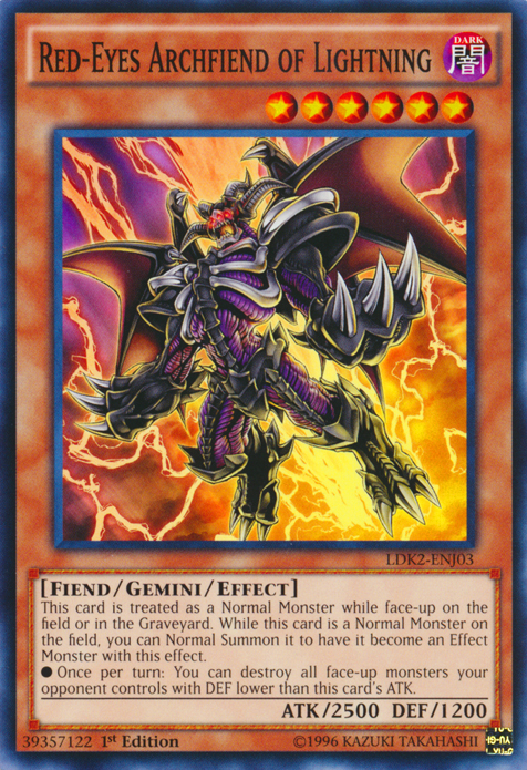 Red-Eyes Archfiend of Lightning [LDK2-ENJ03] Common | Mega City Incorporated