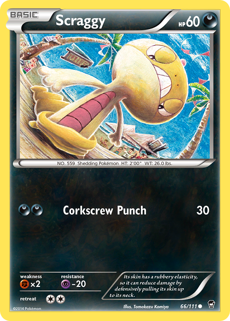 Scraggy (66/111) [XY: Furious Fists] | Mega City Incorporated