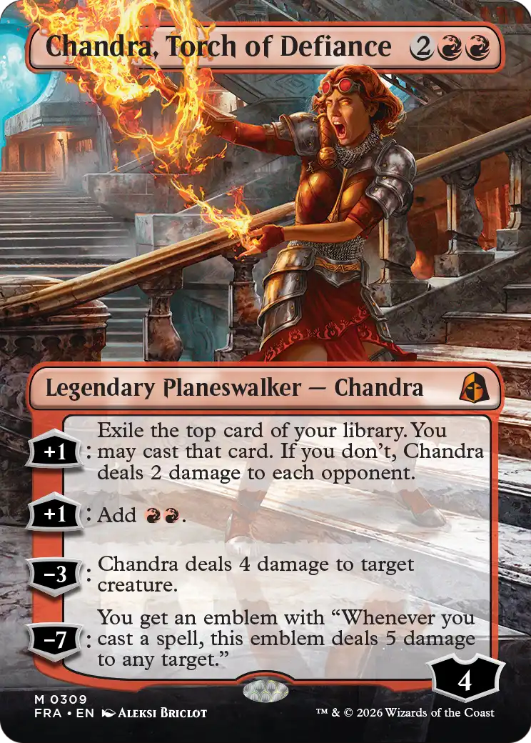 Chandra, Torch of Defiance (Borderless) [Reality Fracture] | Mega City Incorporated