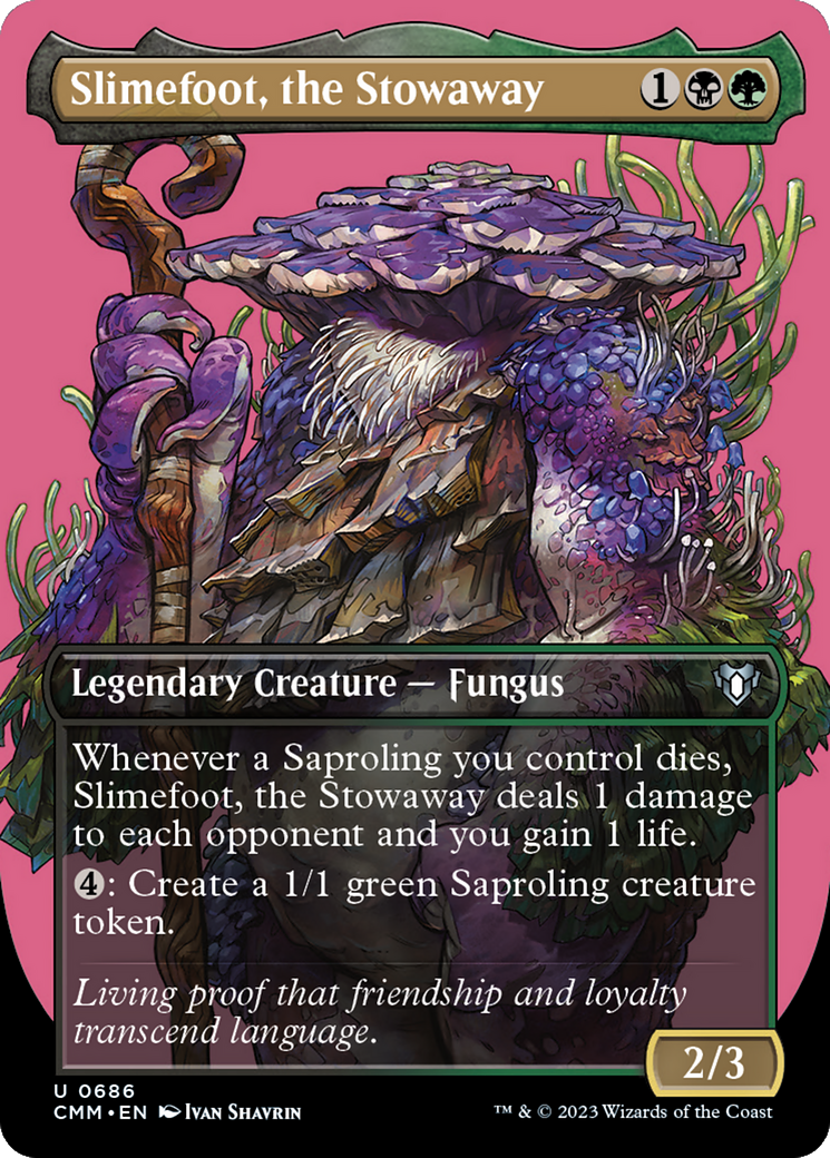 Slimefoot, the Stowaway (Borderless Profile) [Commander Masters] | Mega City Incorporated