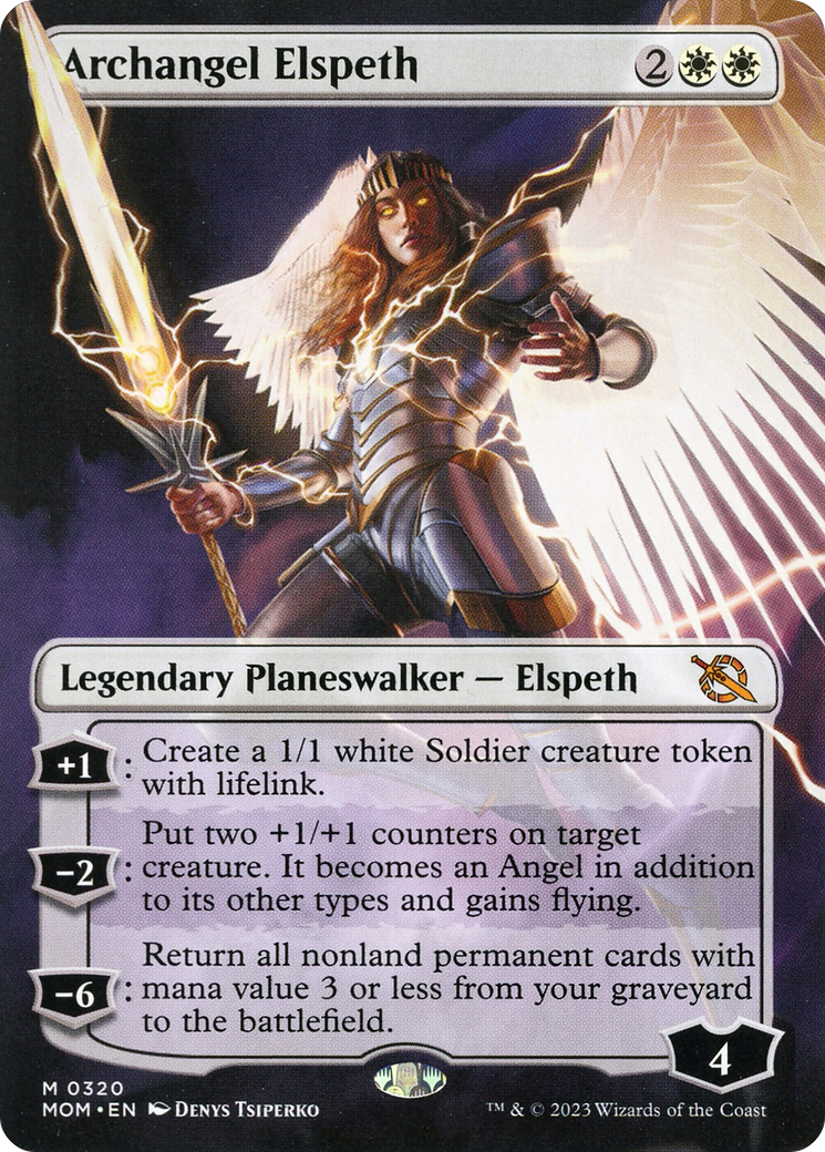 Archangel Elspeth (Borderless Alternate Art) [March of the Machine] | Mega City Incorporated