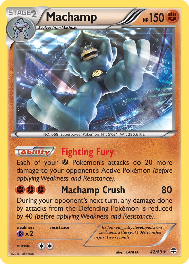 Machamp (42/83) (Theme Deck Exclusive) [XY: Furious Fists] | Mega City Incorporated