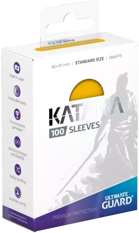 Ultimate Guard KATANA Sleeves Yellow (Pack of 100 Sleeves) | Mega City Incorporated