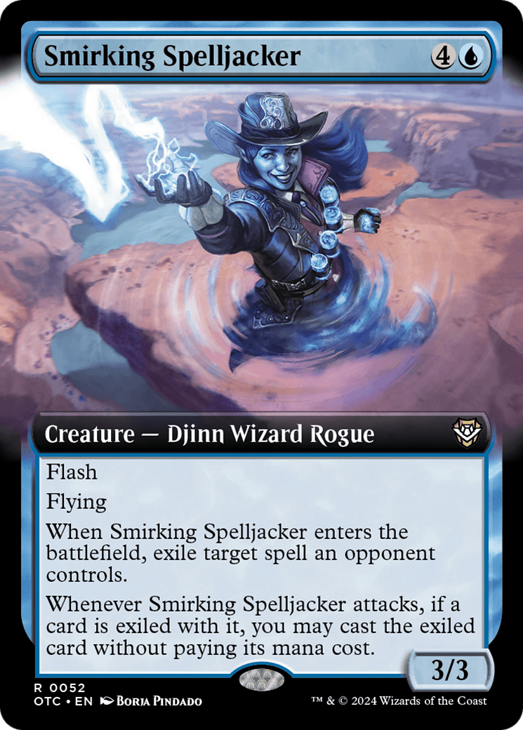 Smirking Spelljacker (Extended Art) [Outlaws of Thunder Junction Commander] | Mega City Incorporated