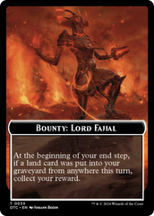 Bounty: Lord Fajjal // Bounty Rules Double-Sided Token [Outlaws of Thunder Junction Commander Tokens] | Mega City Incorporated