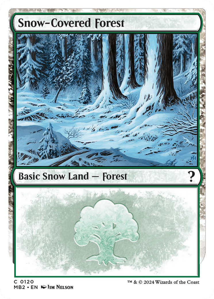 Snow-Covered Forest (White Border) [Mystery Booster 2] | Mega City Incorporated