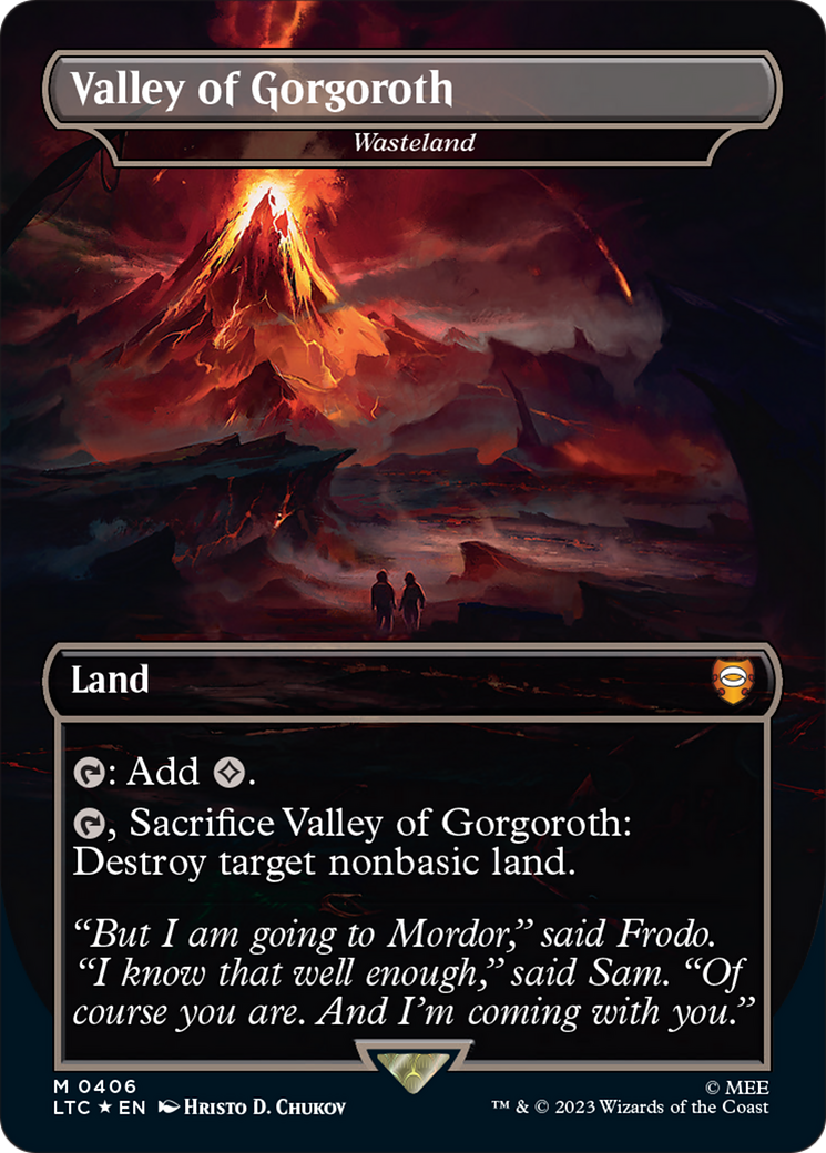 Valley of Gorgoroth - Wasteland (Surge Foil Realms and Relics) [The Lord of the Rings: Tales of Middle-Earth Commander] | Mega City Incorporated