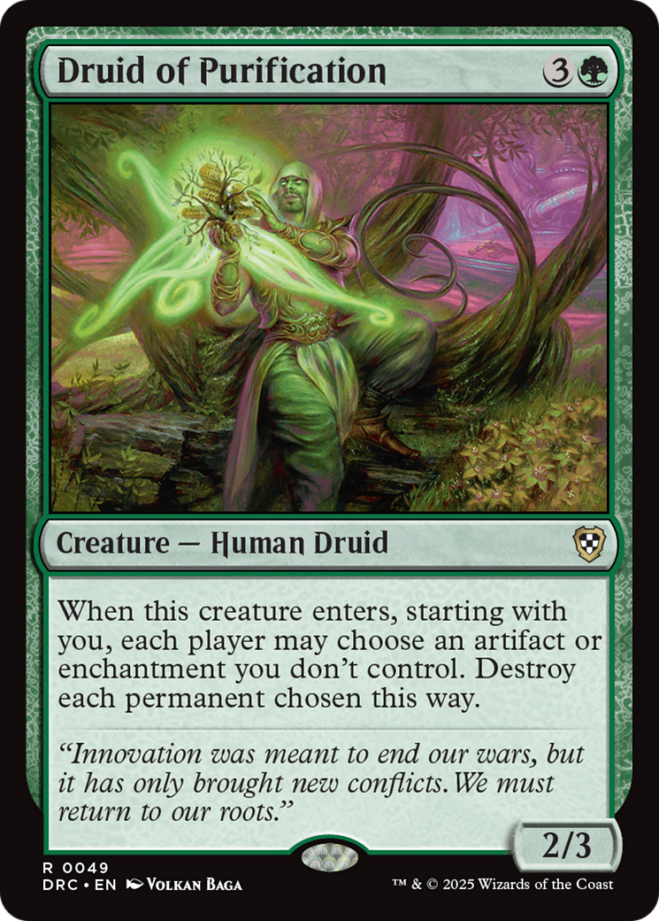 Druid of Purification [Aetherdrift Commander] | Mega City Incorporated