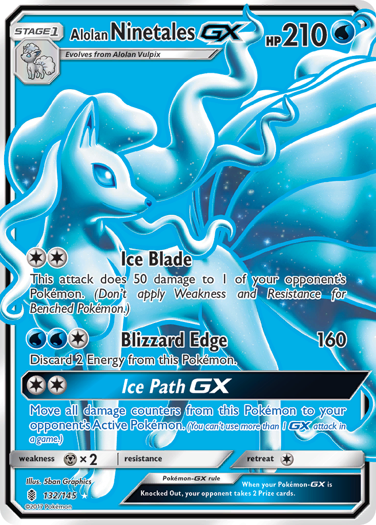 Alolan Ninetales GX (132/145) [Sun & Moon: Guardians Rising] | Mega City Incorporated