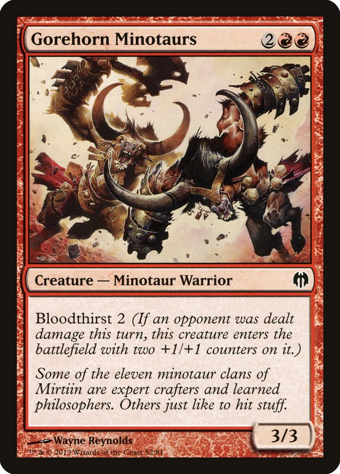 Gorehorn Minotaurs [Duel Decks: Heroes vs. Monsters] | Mega City Incorporated