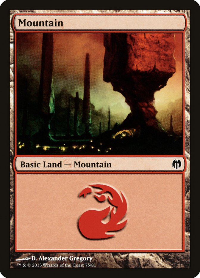 Mountain (75) [Duel Decks: Heroes vs. Monsters] | Mega City Incorporated