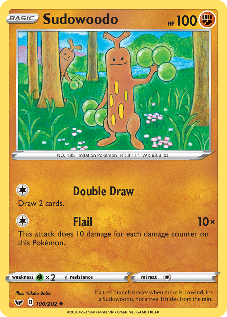 Sudowoodo (100/202) [Sword & Shield: Base Set] | Mega City Incorporated