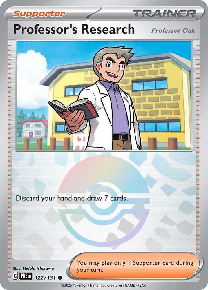 Professor's Research (122/131) [Professor Oak] (Poke Ball Pattern) [Scarlet & Violet: Prismatic Evolutions] | Mega City Incorporated