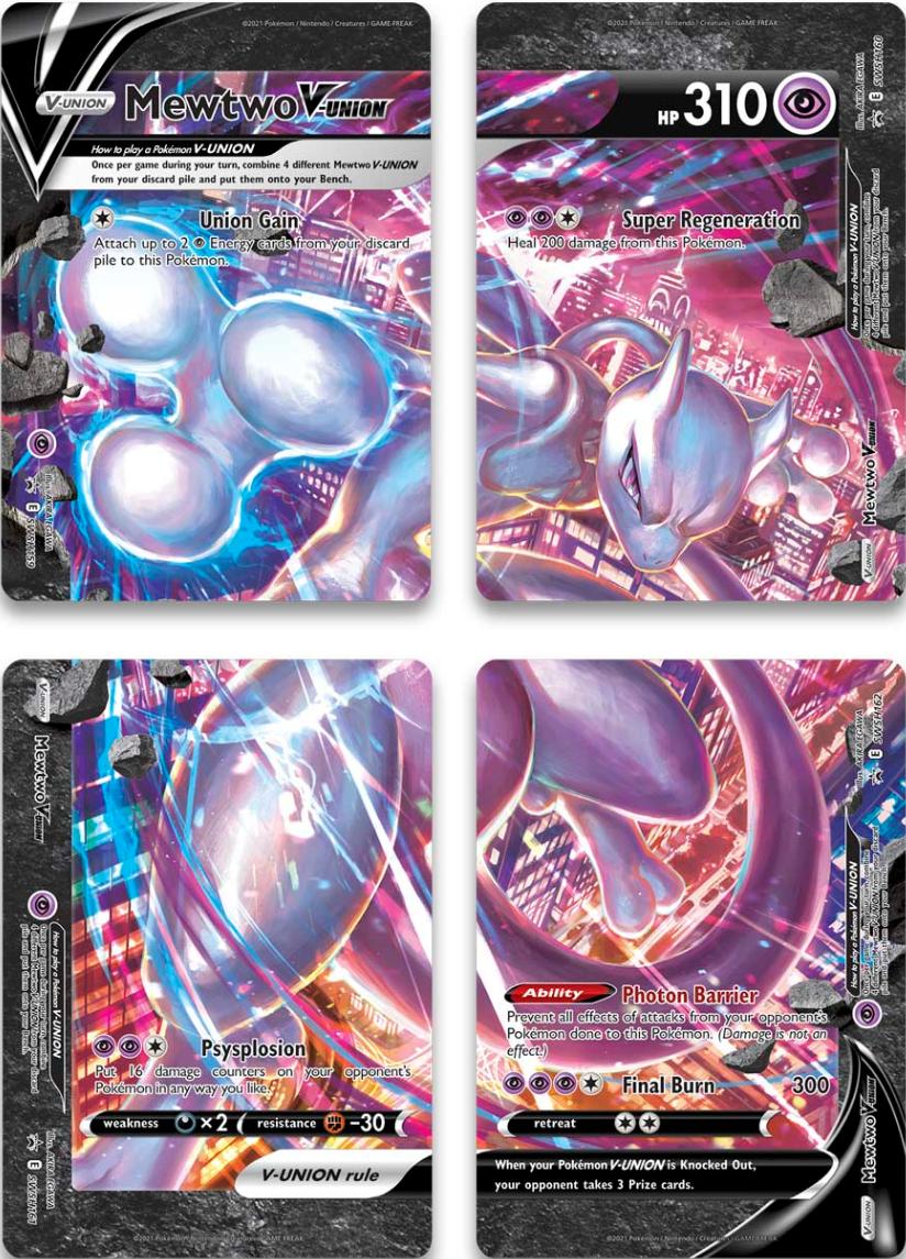 Mewtwo V-Union (Set of 4) [Sword & Shield: Black Star Promos] | Mega City Incorporated
