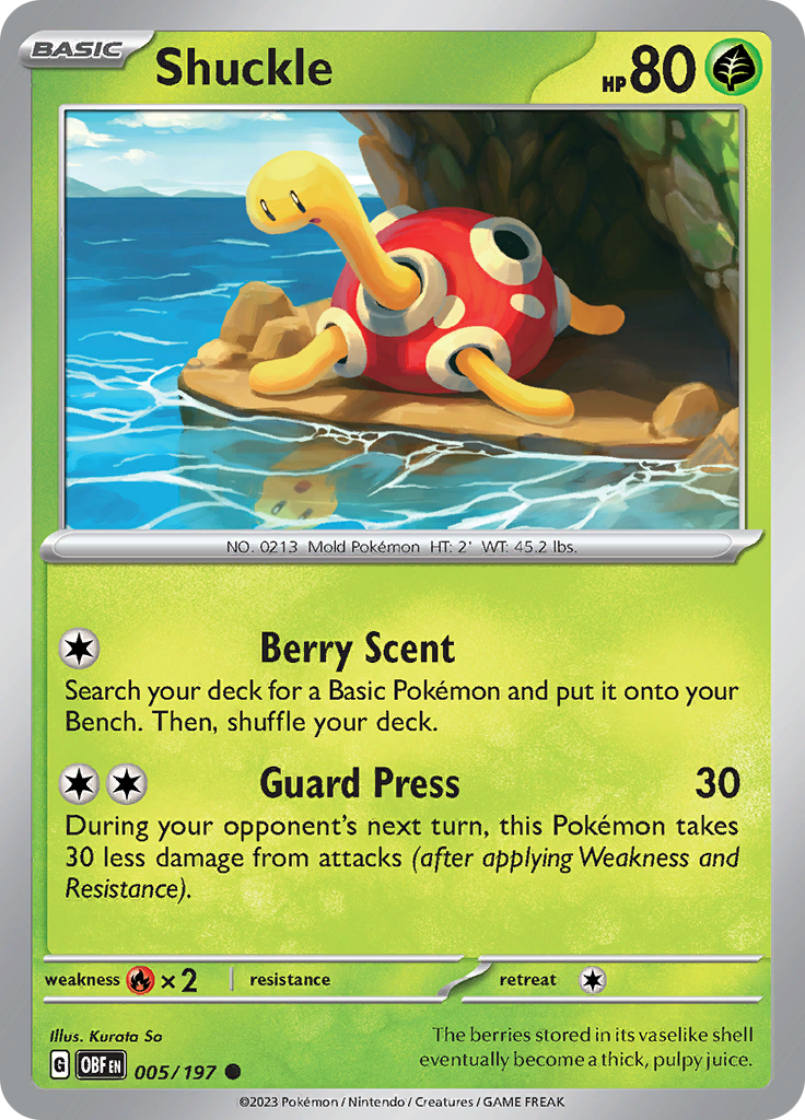 Shuckle (005/197) [Scarlet & Violet: Obsidian Flames] | Mega City Incorporated