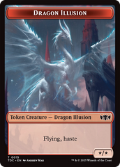 Dragon Illusion // Monk Double-Sided Token [Tarkir: Dragonstorm Commander Tokens] | Mega City Incorporated