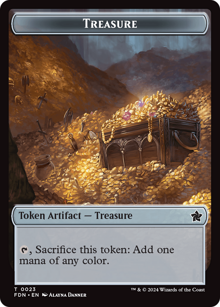 Goblin // Treasure Double-Sided Token [Foundations Tokens] | Mega City Incorporated