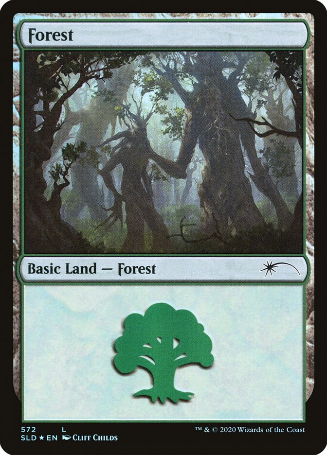 Forest (Tree Hugging) (572) [Secret Lair Drop Promos] | Mega City Incorporated