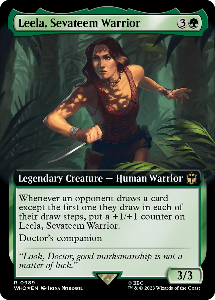 Leela, Sevateem Warrior (Extended Art) (Surge Foil) [Doctor Who] | Mega City Incorporated