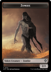 Zombie // Ox Warrior Double-Sided Token [Outlaws of Thunder Junction Commander Tokens] | Mega City Incorporated