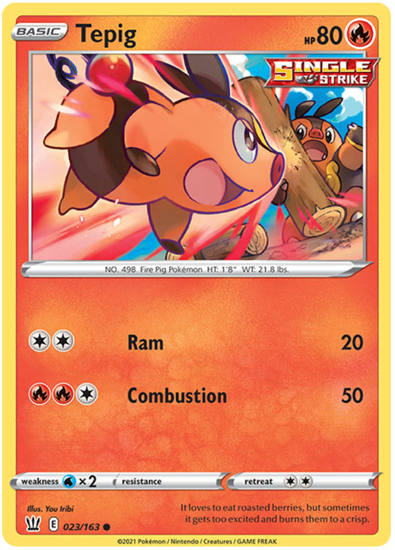 Tepig (023/163) [Sword & Shield: Battle Styles] | Mega City Incorporated