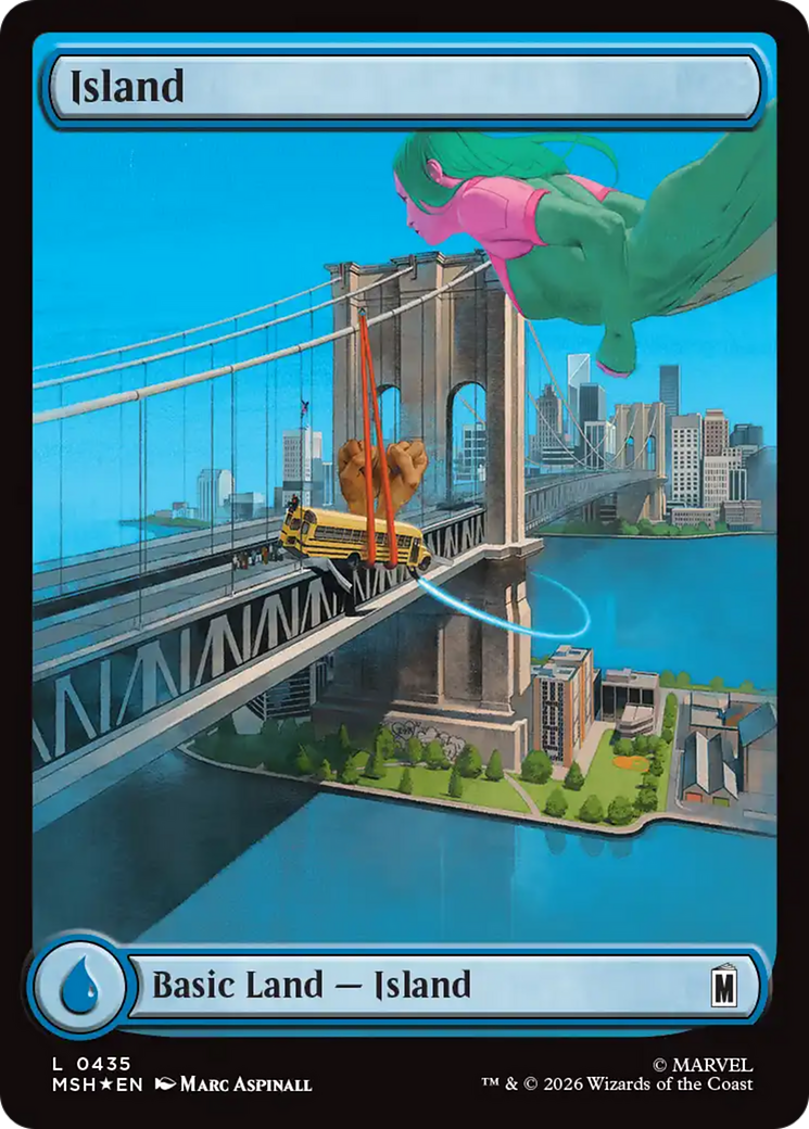 Island (0435) (Surge Foil) [Marvel Super Heroes] | Mega City Incorporated