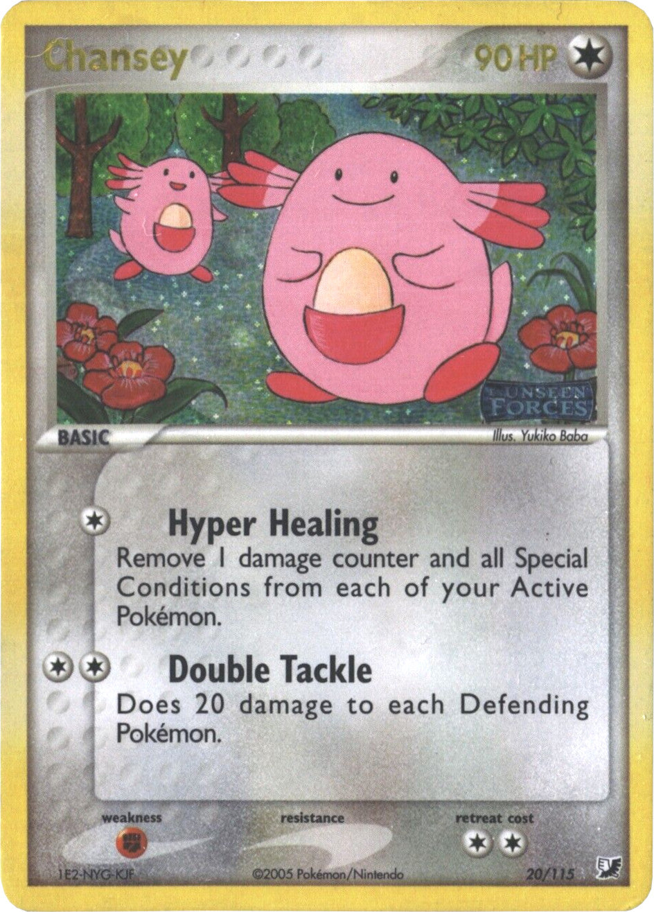 Chansey (20/115) (Stamped) [EX: Unseen Forces] | Mega City Incorporated