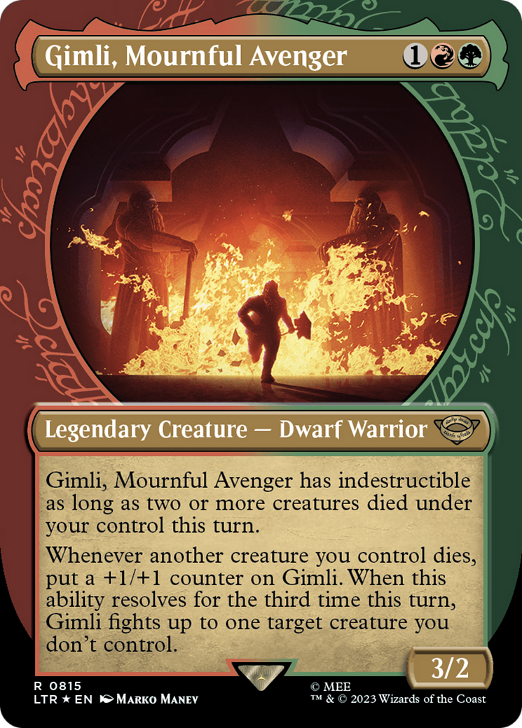 Gimli, Mournful Avenger (Showcase) (Surge Foil) [The Lord of the Rings: Tales of Middle-Earth] | Mega City Incorporated