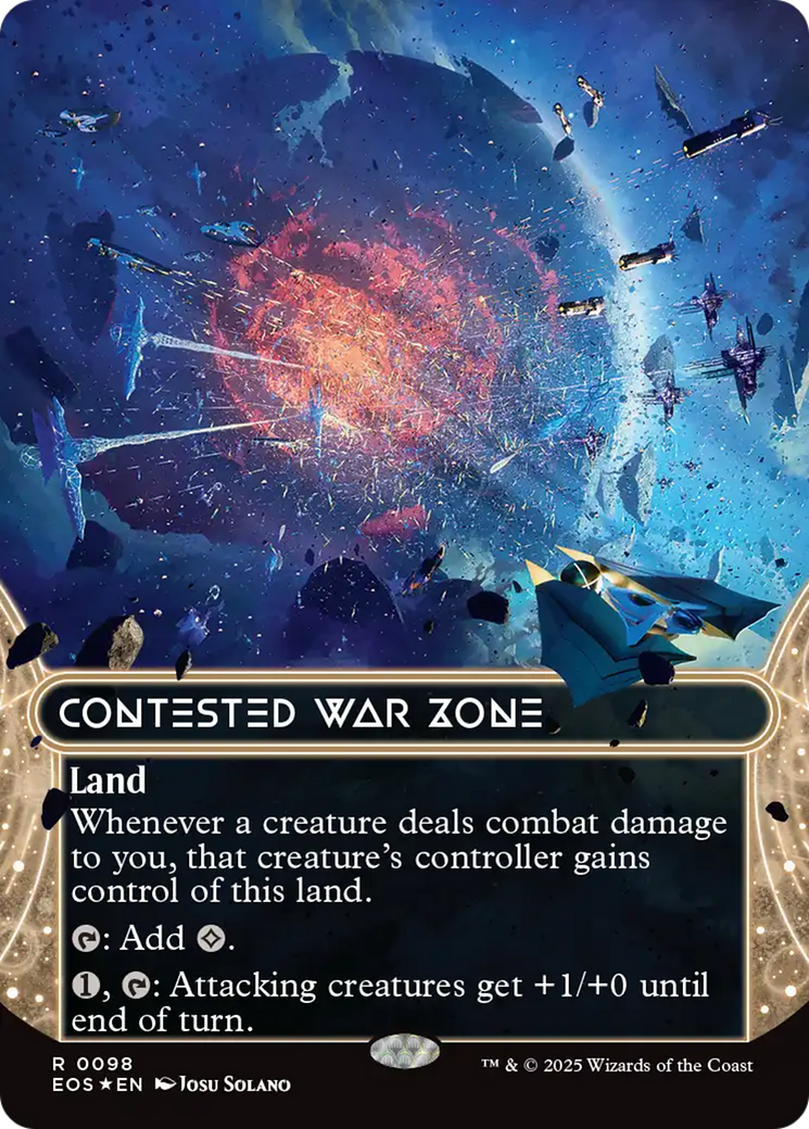 Contested War Zone (0098) (Borderless) (Galaxy Foil) [Edge of Eternities: Stellar Sights] | Mega City Incorporated