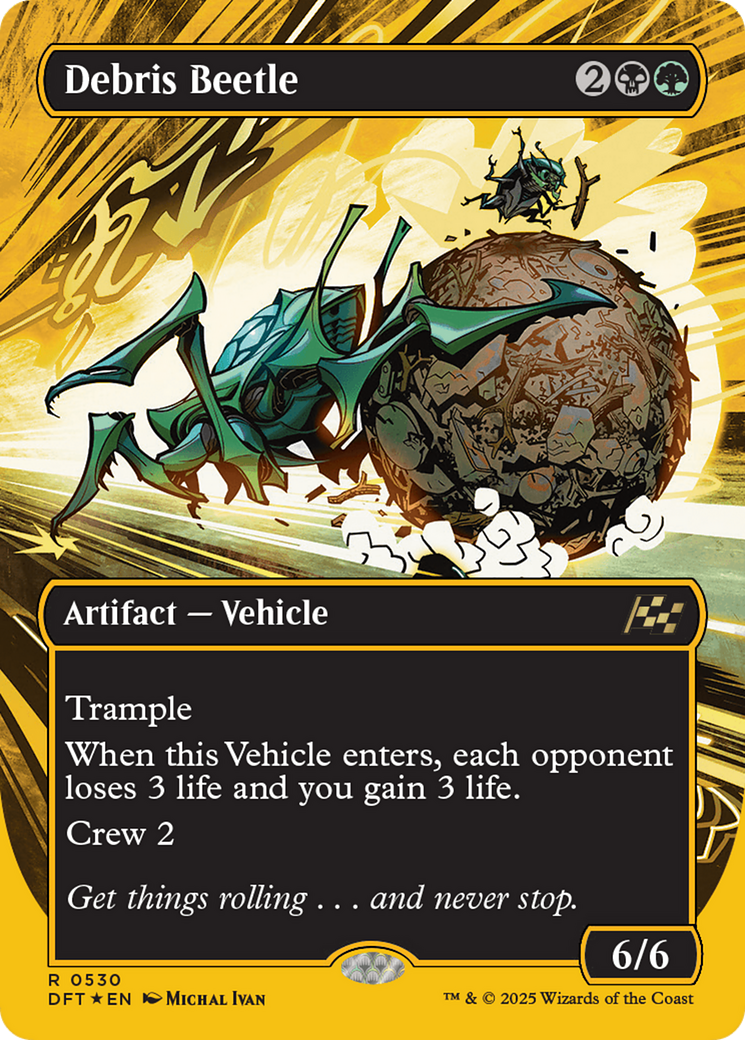 Debris Beetle (Borderless) (First-Place Foil) [Aetherdrift] | Mega City Incorporated