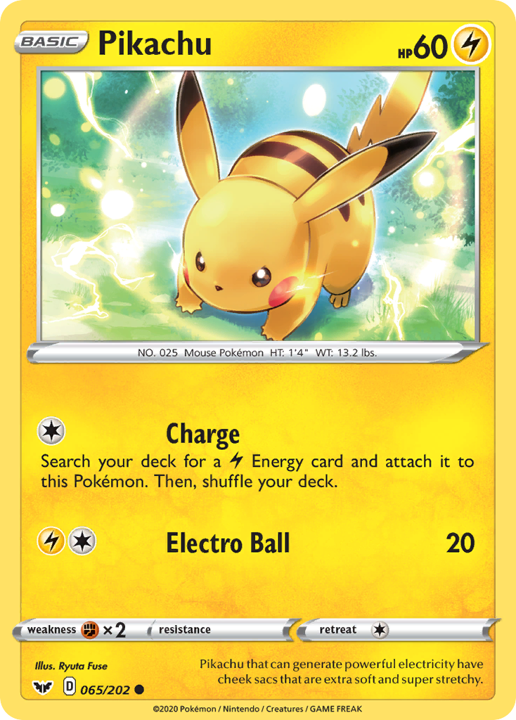 Pikachu (065/202) [Sword & Shield: Base Set] | Mega City Incorporated