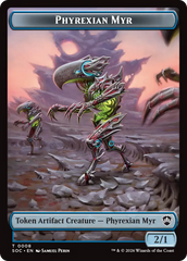 Elemental (0021) // Phyrexian Myr Double-Sided Token [Secrets of Strixhaven Commander Tokens] | Mega City Incorporated