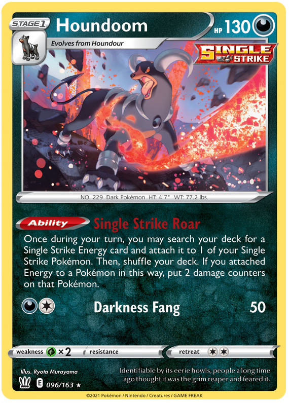 Houndoom (096/163) (Theme Deck Exclusive) [Sword & Shield: Battle Styles] | Mega City Incorporated