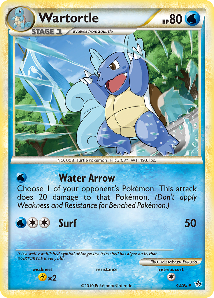 Wartortle (42/95) [HeartGold & SoulSilver: Unleashed] | Mega City Incorporated