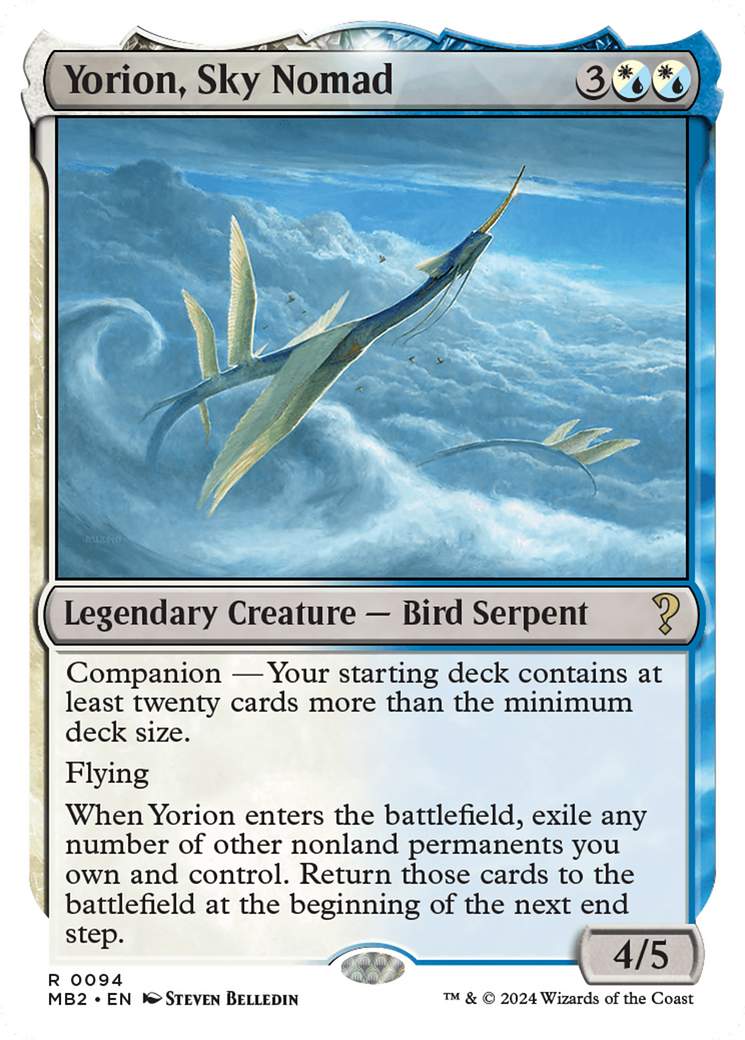 Yorion, Sky Nomad (White Border) [Mystery Booster 2] | Mega City Incorporated