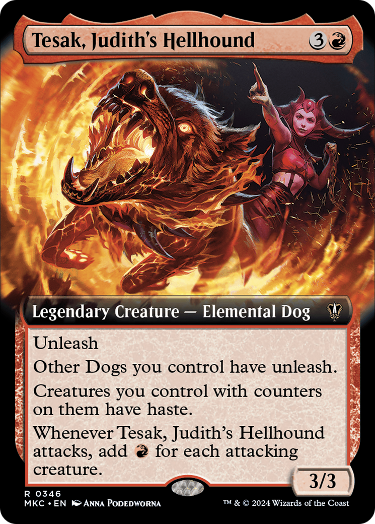 Tesak, Judith's Hellhound (Extended Art) [Murders at Karlov Manor Commander] | Mega City Incorporated