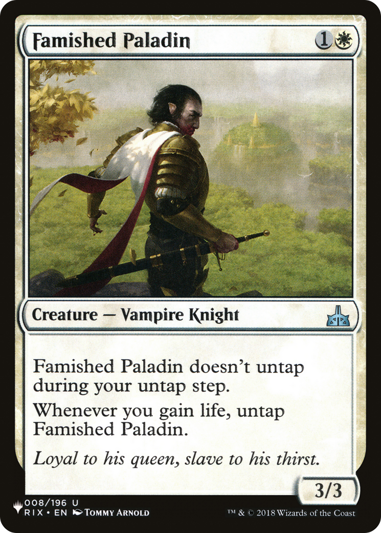 Famished Paladin [The List] | Mega City Incorporated