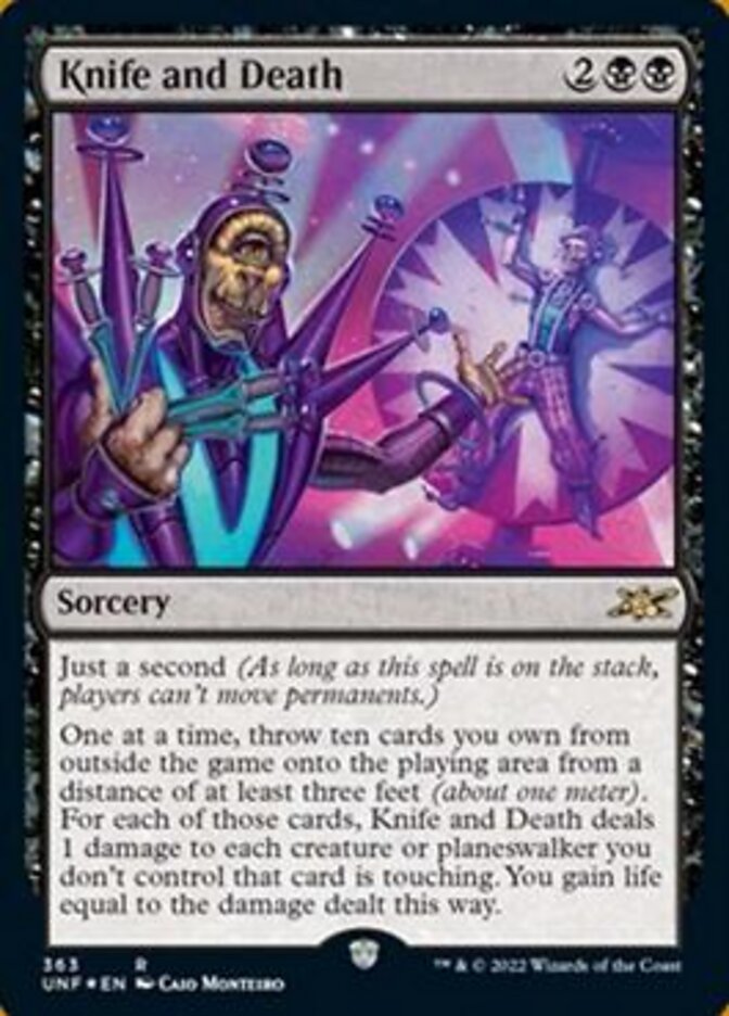 Knife and Death (Galaxy Foil) [Unfinity] | Mega City Incorporated