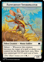 Rabbit // Flowerfoot Swordmaster Double-Sided Token [Bloomburrow Tokens] | Mega City Incorporated