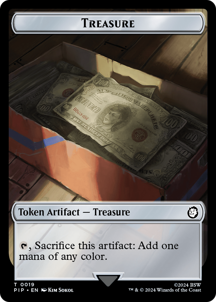 Treasure (0019) // Zombie Mutant Double-Sided Token [Fallout Tokens] | Mega City Incorporated