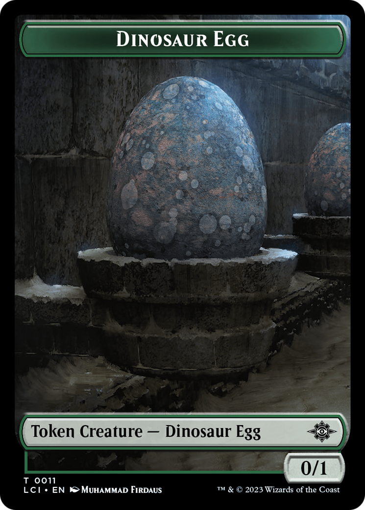 Dinosaur Egg // Dinosaur (0010) Double-Sided Token [The Lost Caverns of Ixalan Tokens] | Mega City Incorporated