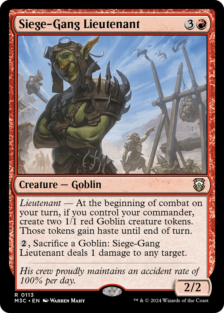 Siege-Gang Lieutenant [Modern Horizons 3 Commander] | Mega City Incorporated