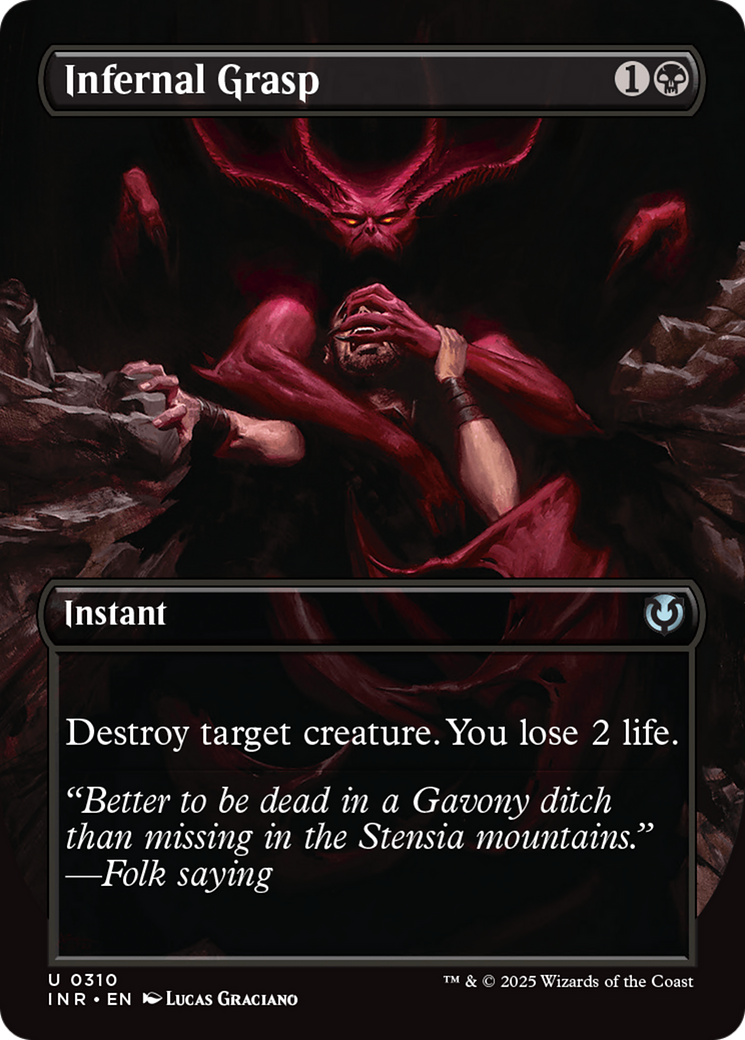 Infernal Grasp (Borderless) [Innistrad Remastered] | Mega City Incorporated