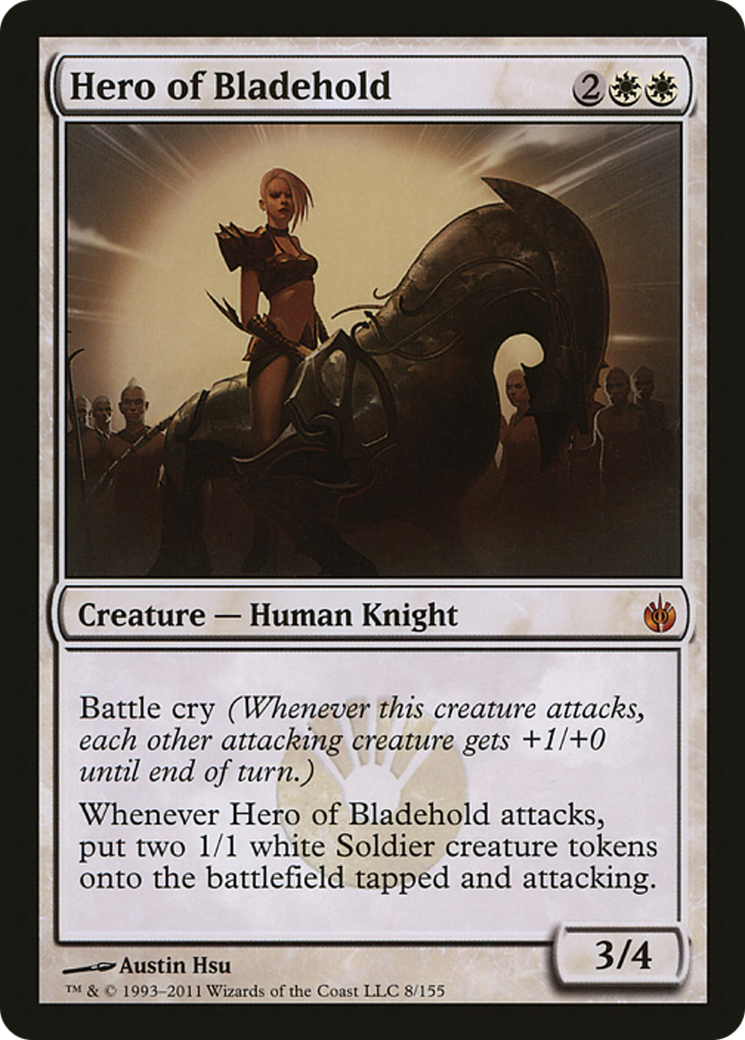 Hero of Bladehold (Mirrodin Besieged) (Oversized) [Oversize Cards] | Mega City Incorporated