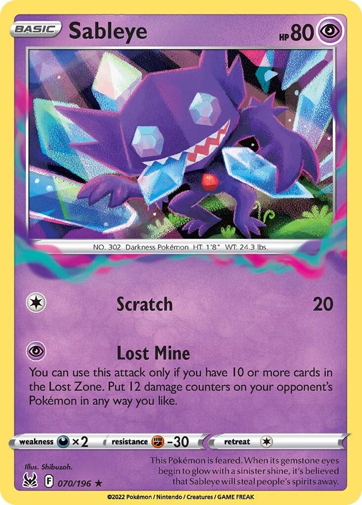 Sableye (070/196) [Sword & Shield: Lost Origin] | Mega City Incorporated