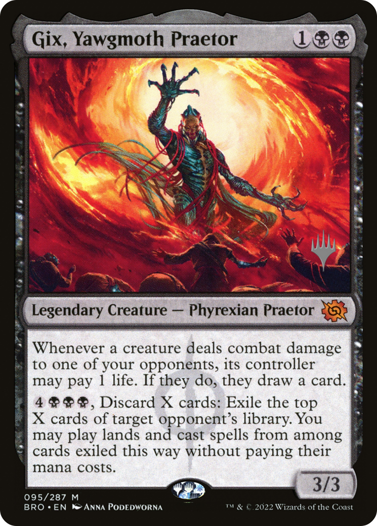 Gix, Yawgmoth Praetor (Promo Pack) [The Brothers' War Promos] | Mega City Incorporated